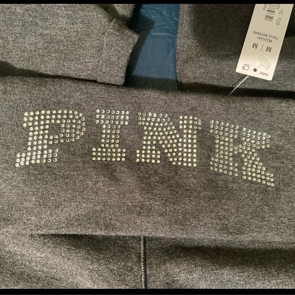 NWT PINK Victoria's Secret Gray Flare Leggings Sz Med - Picture 8 of 8